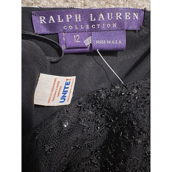 Ralph Lauren Collection Purple Label Beaded Knee Length Skirt Black Runway 2001 - Picture 11 of 14